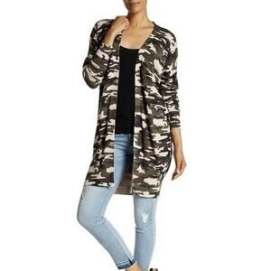 Sanctuary Pink Camo Cardigan Lightweight Sweater Lennox Size Small NWT